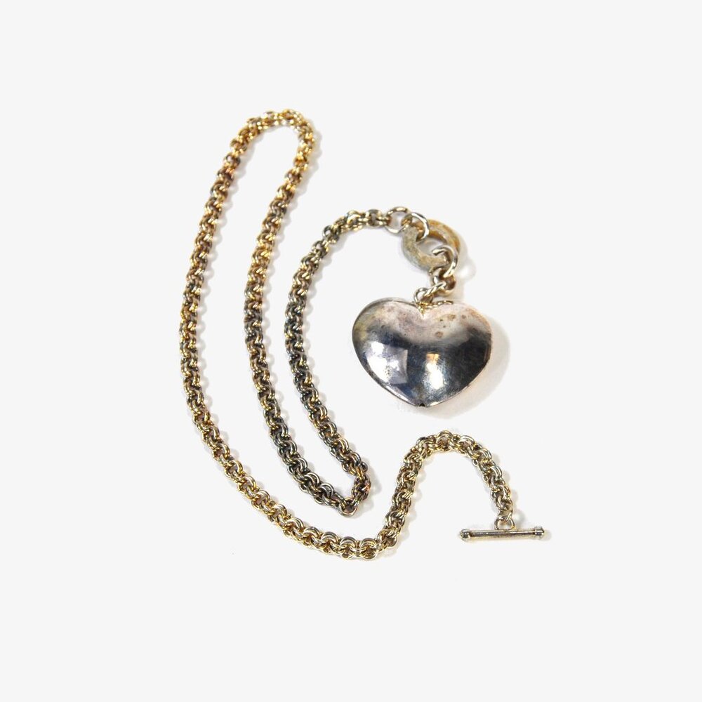 Vintage Silver-plated Heart Necklace